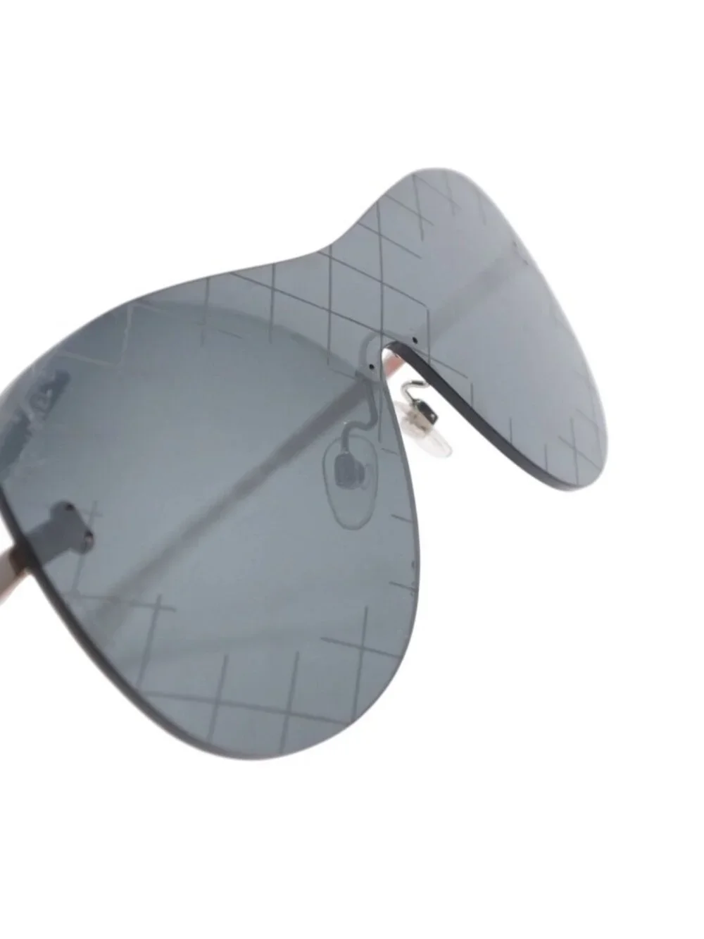 Chanel Rimless Sunglasses Eyewear CC Logo Black